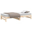 daybed med udtræk 2x(80x200) cm massivt fyrretræ