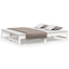 daybed med udtræk 2x(90x190) cm massivt fyrretræ hvid