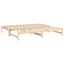 daybed med udtræk 2x(75x190) cm massivt fyrretræ