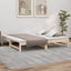 daybed med udtræk 2x(75x190) cm massivt fyrretræ