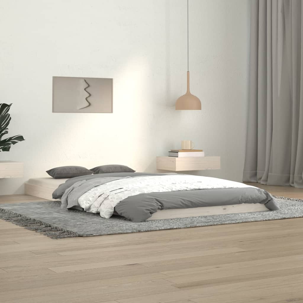 sengeramme 100x200 cm massivt fyrretræ hvid