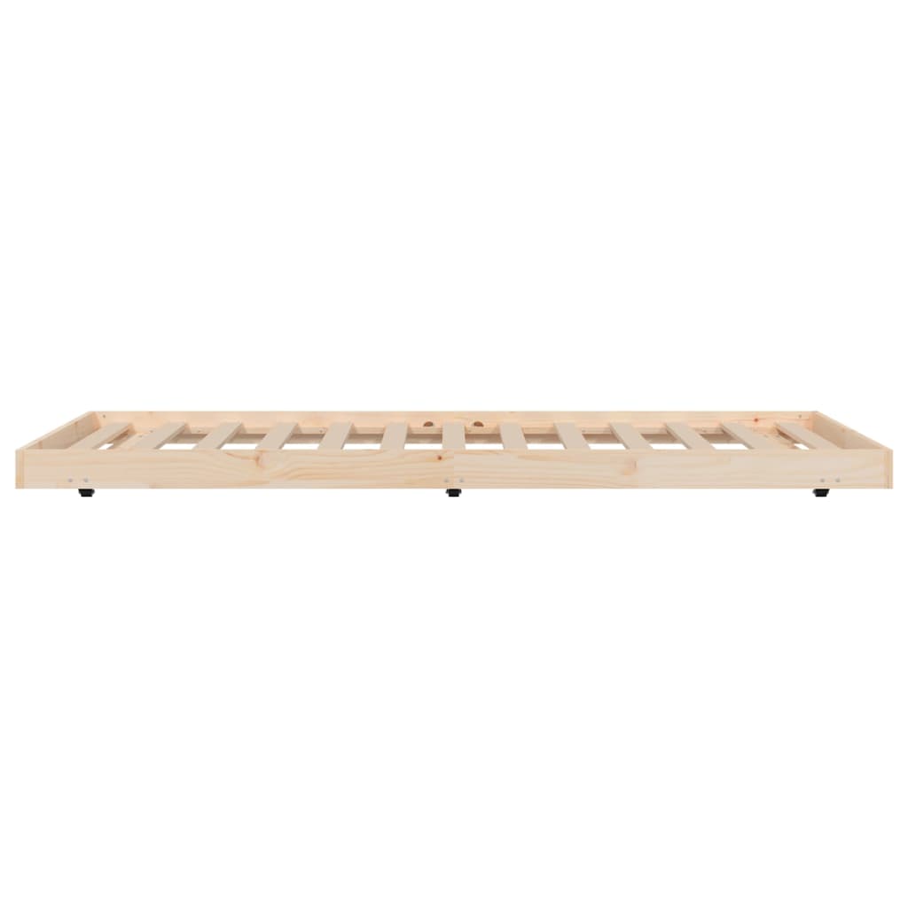 sengeramme uden madras 80x200 cm massivt fyrretræ