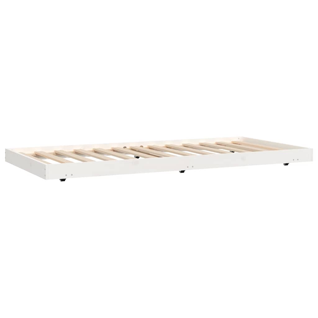 sengeramme uden madras 90x190 cm massivt fyrretræ hvid