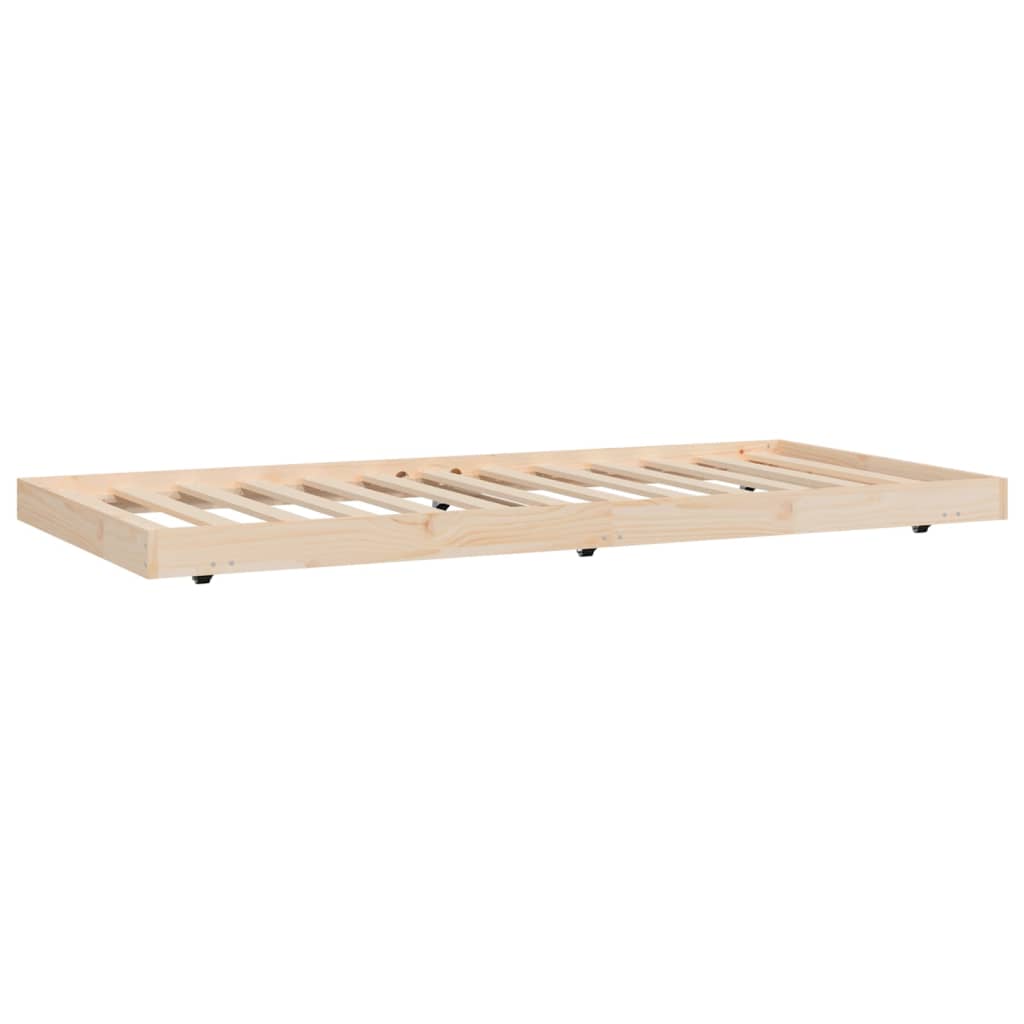 sengeramme uden madras 75x190 cm massivt fyrretræ