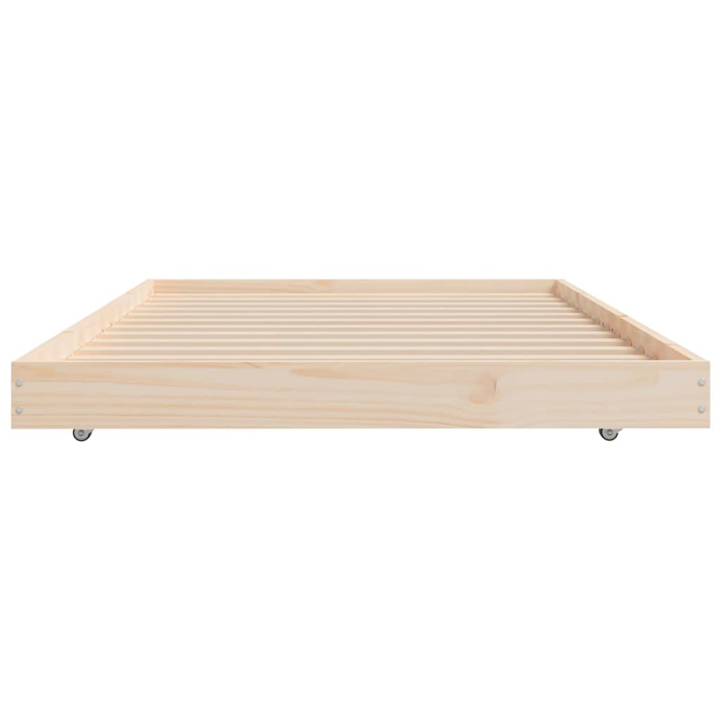 sengeramme uden madras 75x190 cm massivt fyrretræ