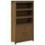 skab 80x35x154 cm massivt fyrretræ gyldenbrun
