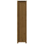 skab 80x35x154 cm massivt fyrretræ gyldenbrun