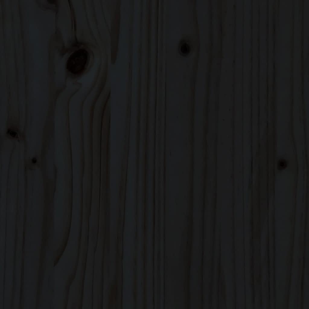 skab 80x35x154 cm massivt fyrretræ sort
