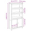 skab 80x35x154 cm massivt fyrretræ sort
