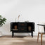 skænk 110x40x78 cm massivt fyrretræ sort