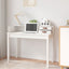 skrivebord 110x50x93 cm massivt fyrretræ hvid