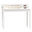 skrivebord 110x50x93 cm massivt fyrretræ hvid