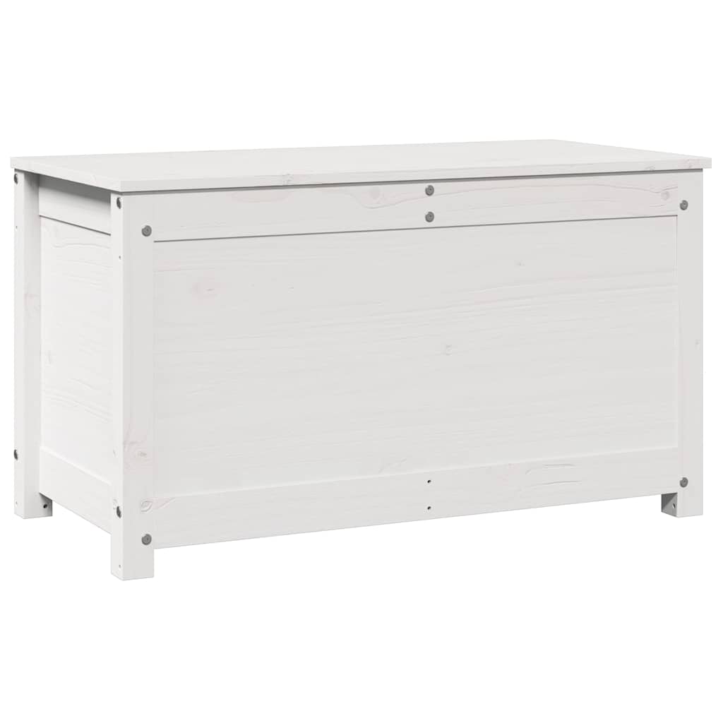 opbevaringskasse 80x40x45,5 cm massivt fyrretræ hvid
