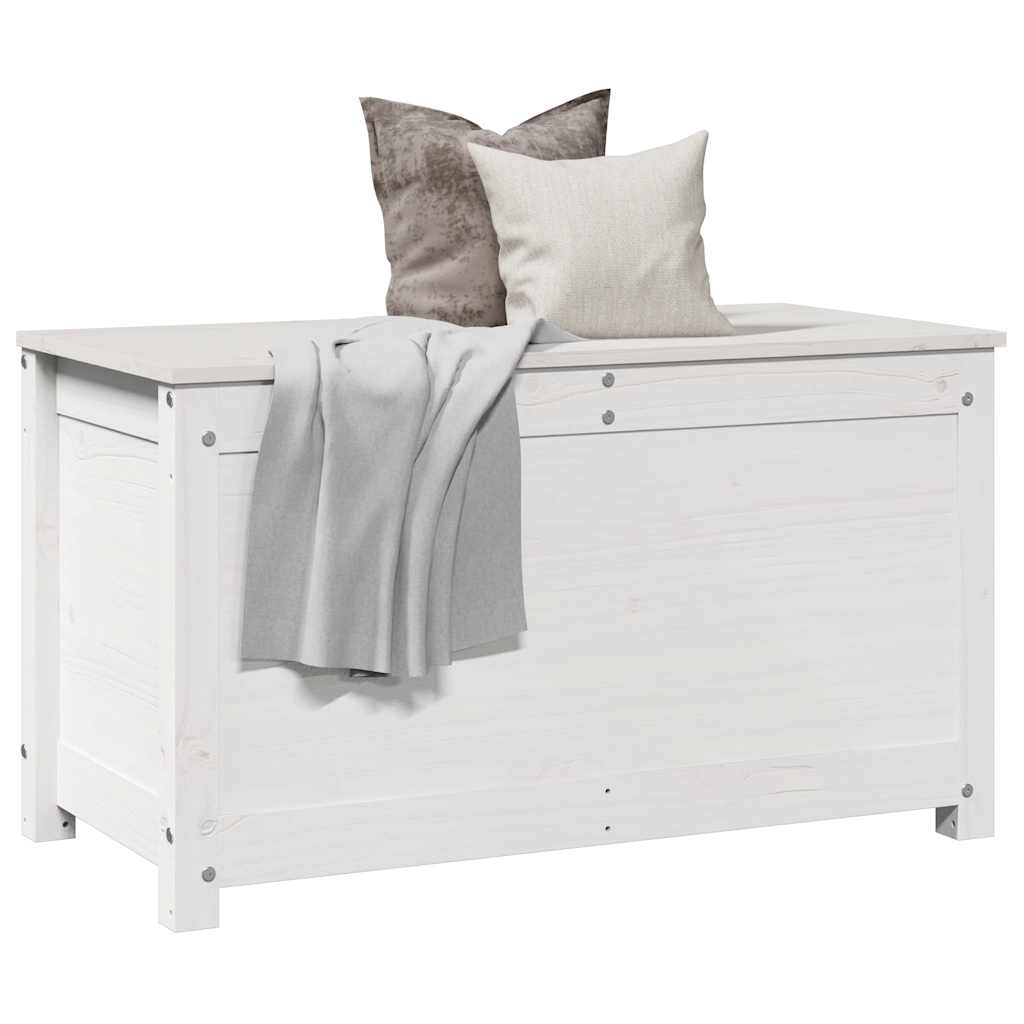opbevaringskasse 80x40x45,5 cm massivt fyrretræ hvid
