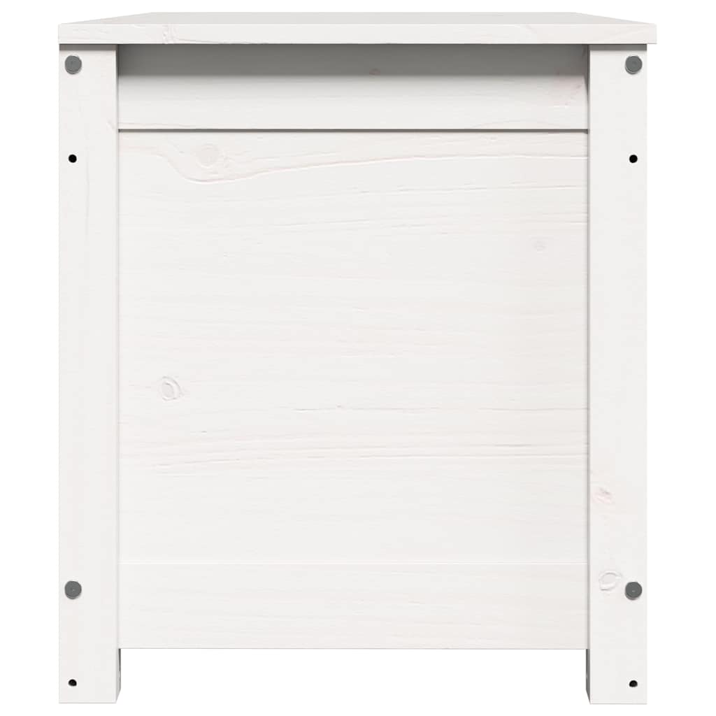 opbevaringskasse 80x40x45,5 cm massivt fyrretræ hvid