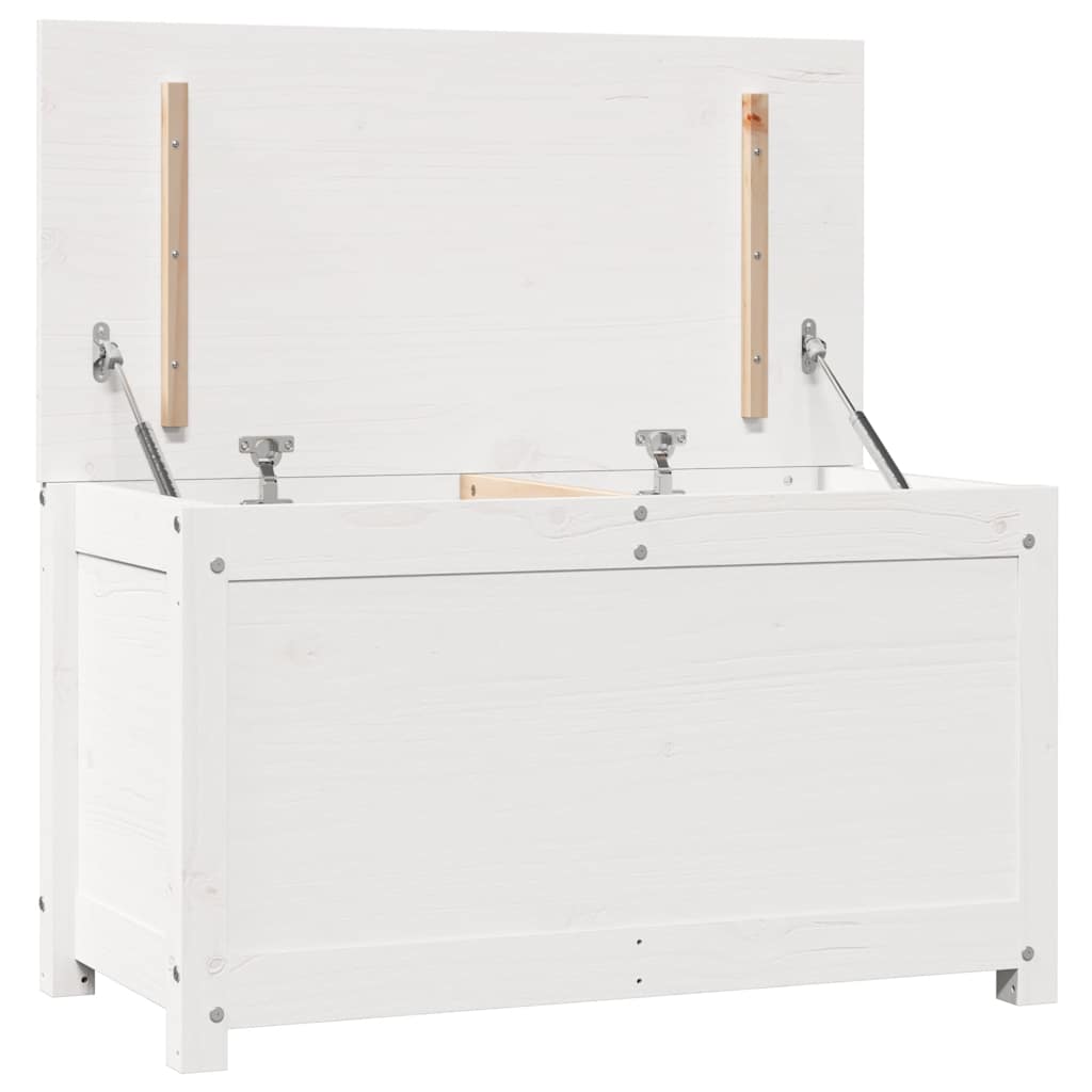 opbevaringskasse 80x40x45,5 cm massivt fyrretræ hvid