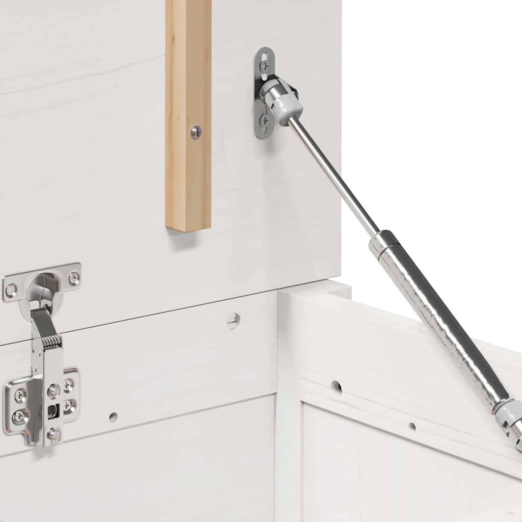 opbevaringskasse 80x40x45,5 cm massivt fyrretræ hvid