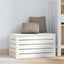 opbevaringskasse 59,5x36,5x33 cm massivt fyrretræ hvid