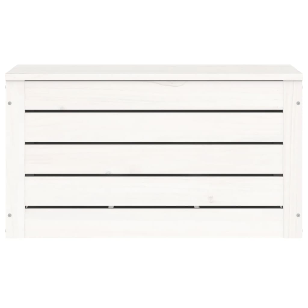 opbevaringskasse 59,5x36,5x33 cm massivt fyrretræ hvid