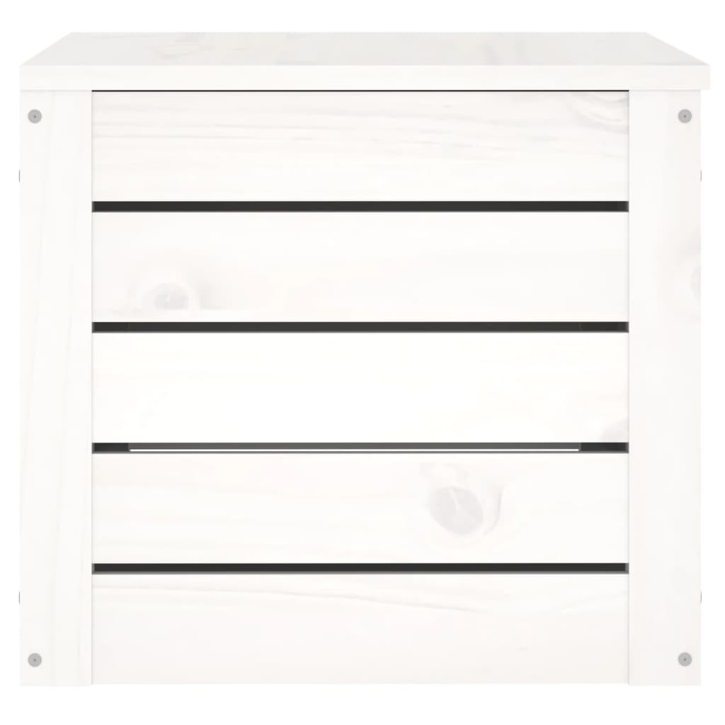 opbevaringskasse 59,5x36,5x33 cm massivt fyrretræ hvid