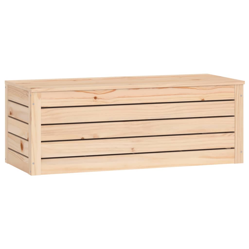 opbevaringskasse 89x36,5x33 cm massivt fyrretræ