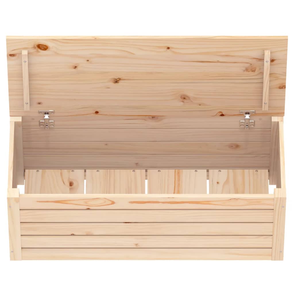 opbevaringskasse 89x36,5x33 cm massivt fyrretræ