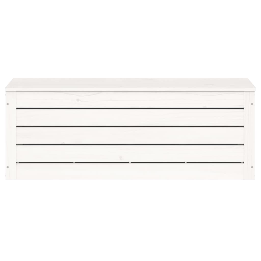 opbevaringskasse 89x36,5x33 cm massivt fyrretræ hvid