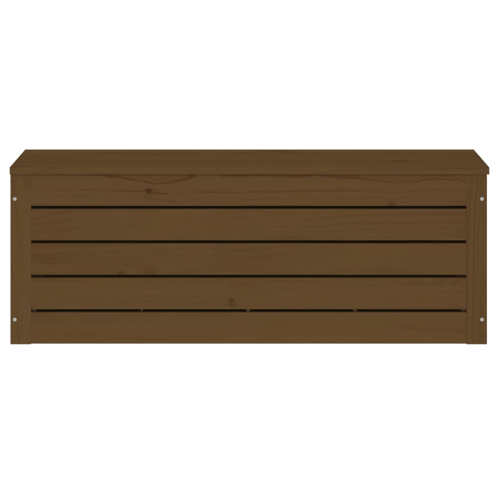opbevaringskasse 89x36,5x33 cm massivt fyrretræ gyldenbrun