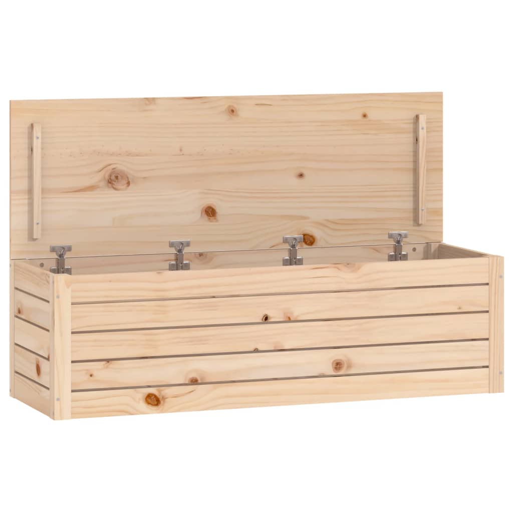 opbevaringskasse 109x36,5x33 cm massivt fyrretræ