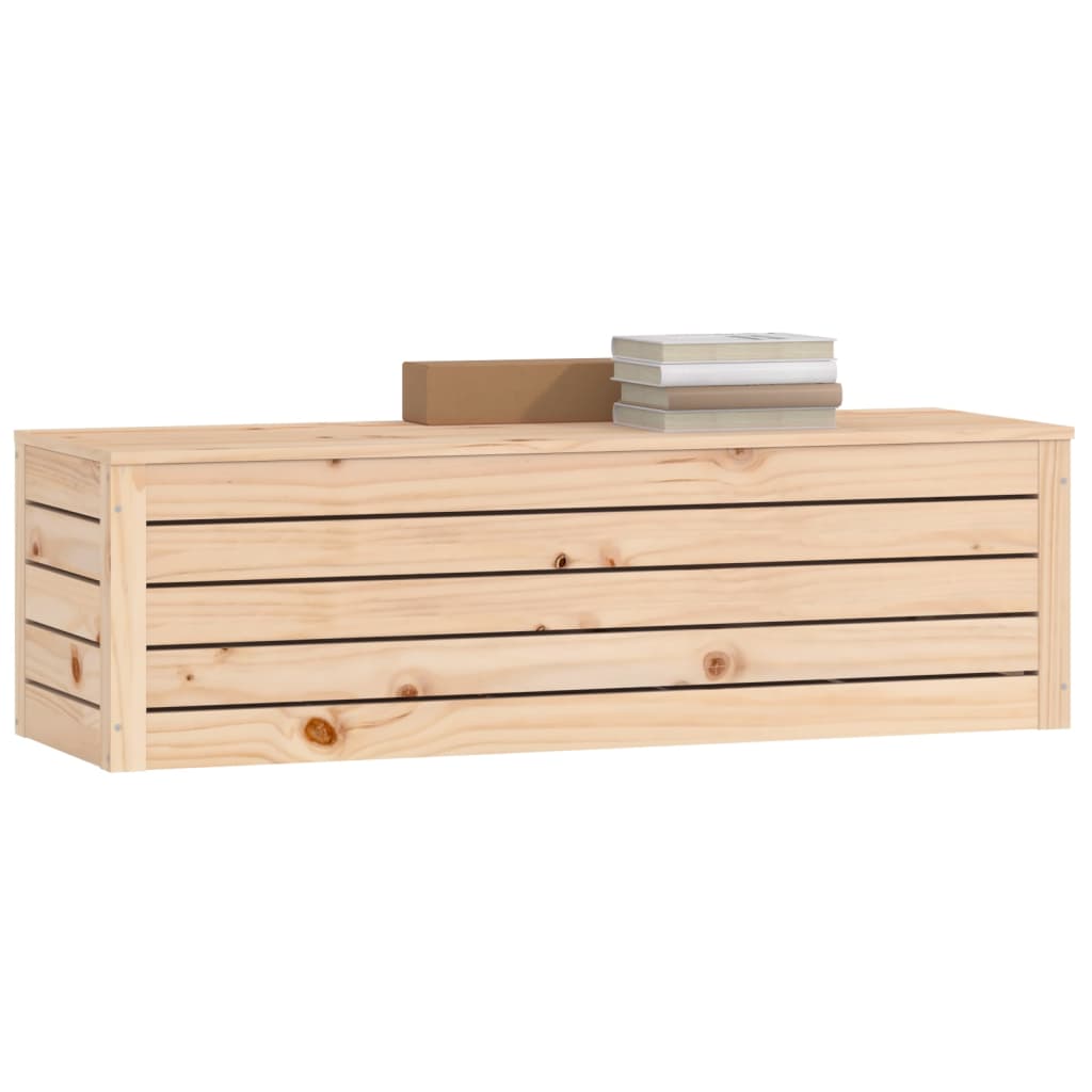 opbevaringskasse 109x36,5x33 cm massivt fyrretræ