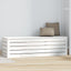 opbevaringskasse 109x36,5x33 cm massivt fyrretræ hvid