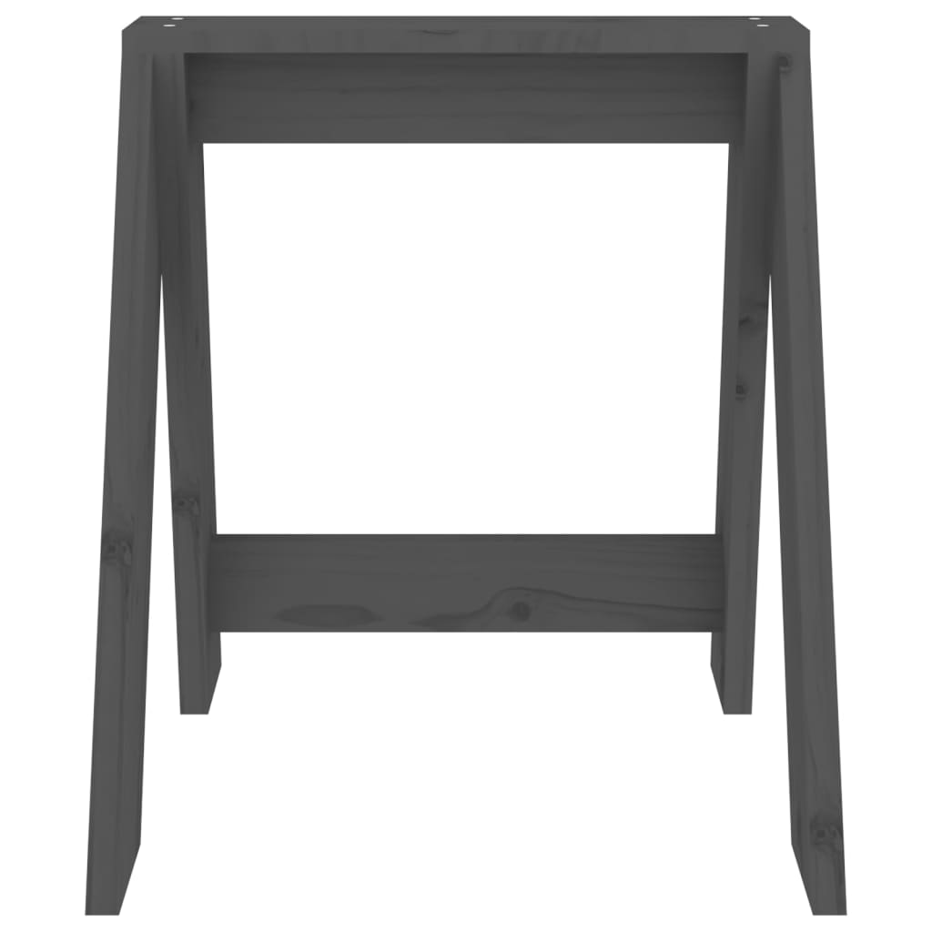 taburetter 2 stk. 40x40x45 cm massivt fyrretræ grå