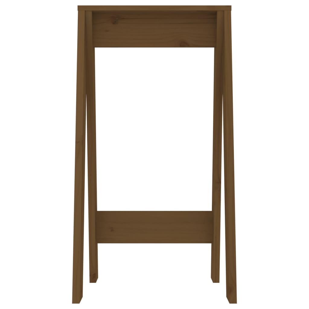 taburetter 2 stk. 40x40x75 cm massivt fyrretræ gyldenbrun