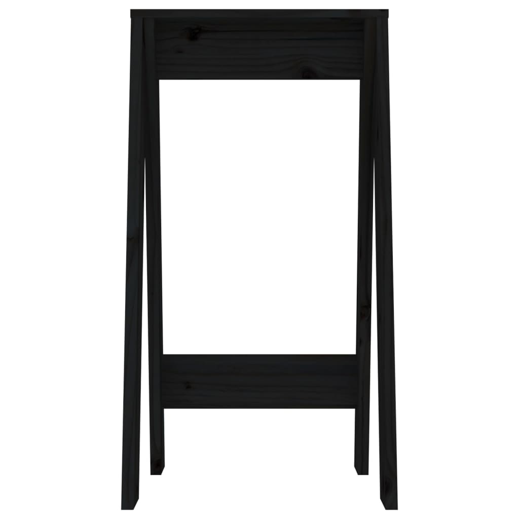 taburetter 2 stk. 40x40x75 cm massivt fyrretræ sort