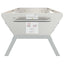 grillbakke 158x42x31 cm rustfrit stål sølvfarvet