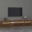 tv-skab med LED-lys 240x35x40 cm røget egetræ