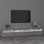 tv-skab med LED-lys 240x35x40 cm grå sonoma-eg