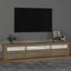 tv-bord med LED-lys 195x35x40 cm sonoma-eg