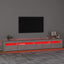 sengebord med LED-lys 270x35x40 cm betongrå