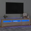 tv-bord med LED-lys 180x35x40 cm sonoma-eg