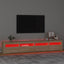 tv-skab med LED-lys 240x35x40 cm sonoma-eg