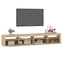 tv-skab med LED-lys 240x35x40 cm sonoma-eg