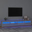 tv-skab med LED-lys 240x35x40 cm grå sonoma-eg