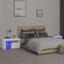 sengeborde 2 stk. med LED-lys 70x36,5x40 cm hvid