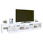tv-skab med LED-lys 260x36,5x40 cm hvid