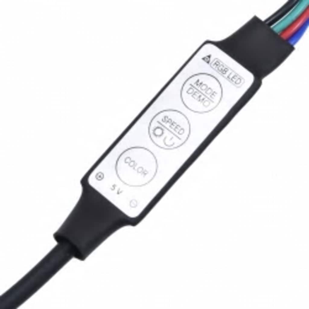 tv-skab med LED-lys 260x36,5x40 cm sonoma-eg