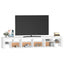 tv-skab med LED-lys 230x36,5x40 cm hvid