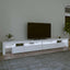 tv-skab med LED-lys 290x36,5x40 cm hvid