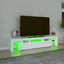 tv-skab med LED-lys 200x36,5x40 cm hvid