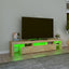 tv-bord med LED-lys sonoma-eg 200x36,5x40 cm